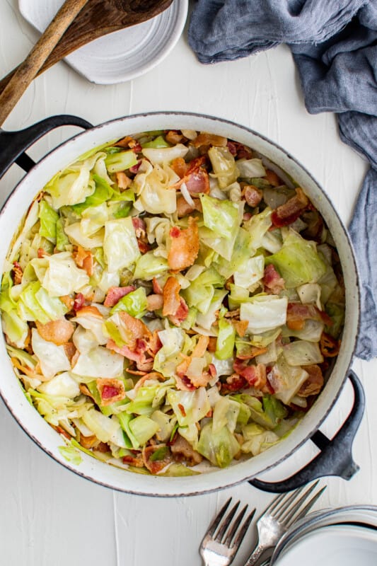 Fried Cabbage and Bacon - The Cookie Rookie®