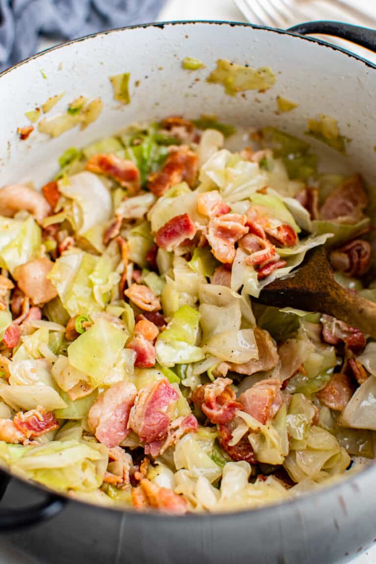 Fried Cabbage and Bacon - The Cookie Rookie®