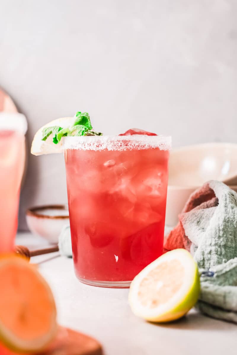 cup of cranberry margarita