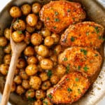 featured honey mustard pork chop skillet