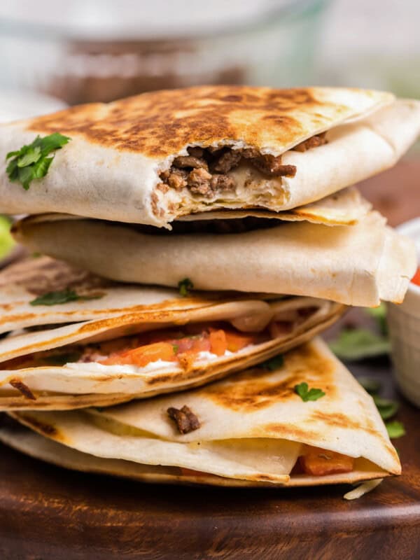 stacked foldover quesadillas