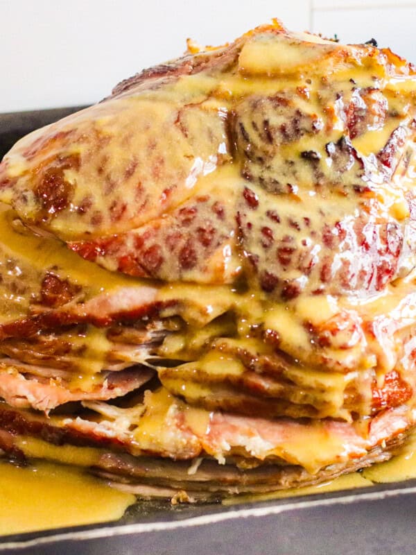 honey mustard maple glazed spiral ham