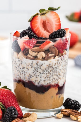 PBJ Overnight Oats Recipe - The Cookie Rookie®