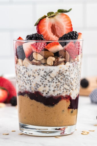 PBJ Overnight Oats Recipe - The Cookie Rookie®