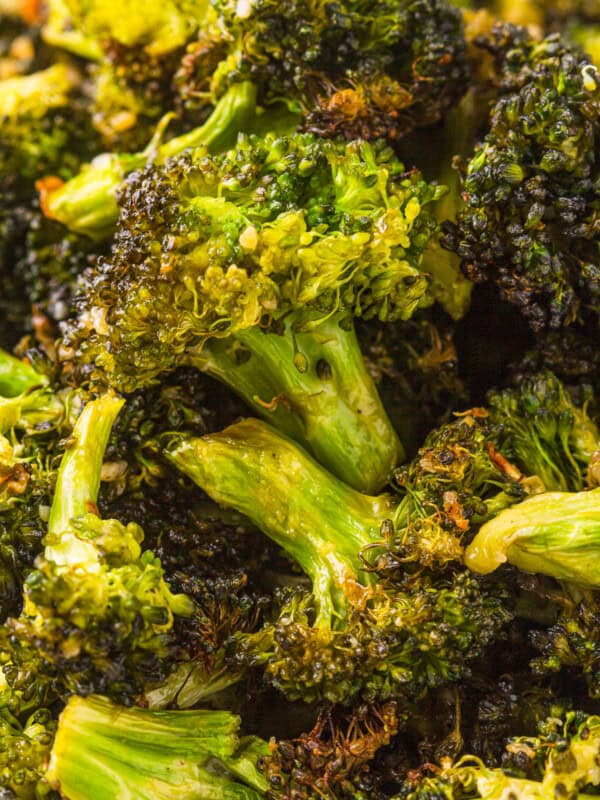 up close air fryer ranch broccoli in bowl