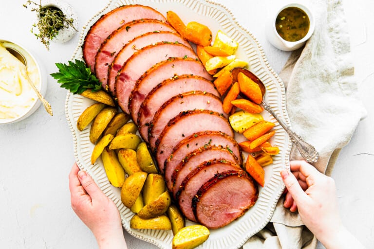 A delightful Air Fryer Ham with Garlic Butter