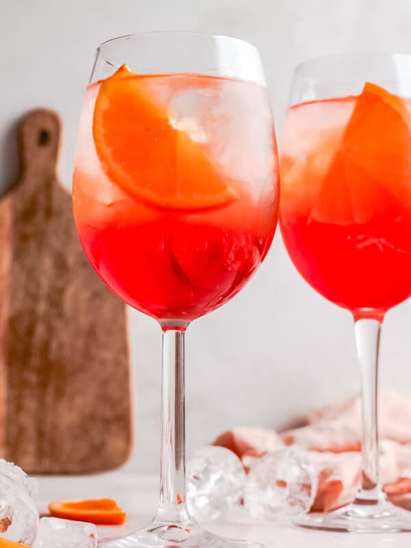 two glasses of aperol spritz