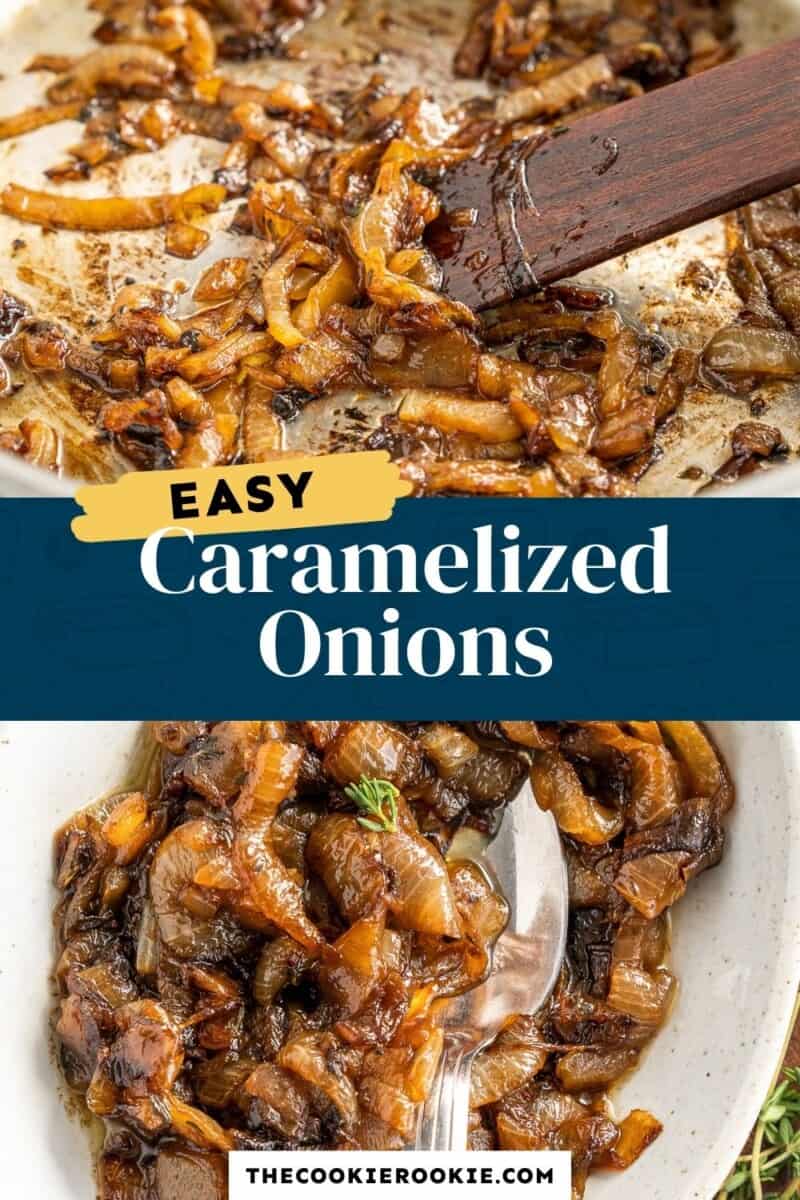 caramelized onions pinterest collage