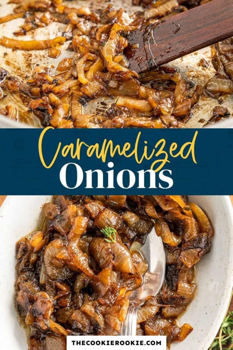 caramelized onions pinterest collage