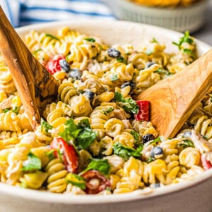 featured ranch chicken pasta salad