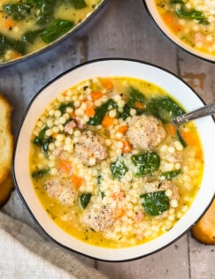 Parmesan Meatball Soup (VIDEO) - The Cookie Rookie