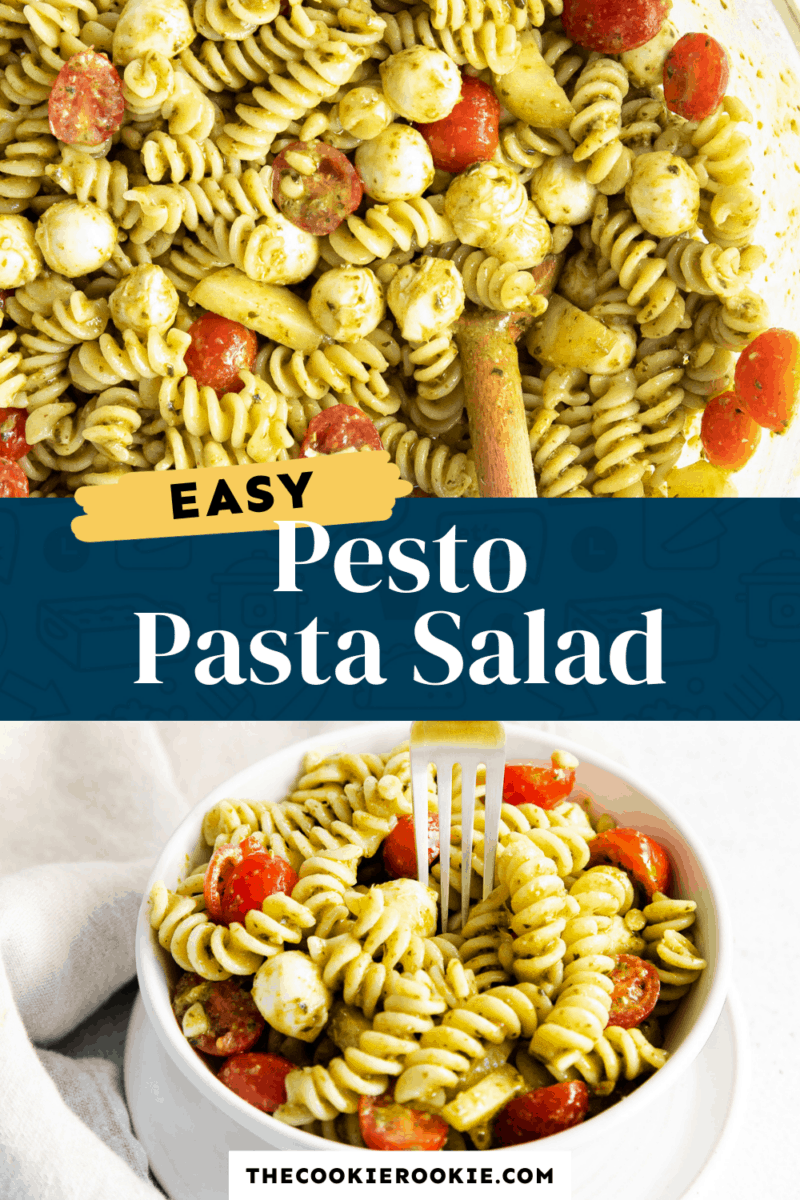 pesto pasta salad pinterest collage