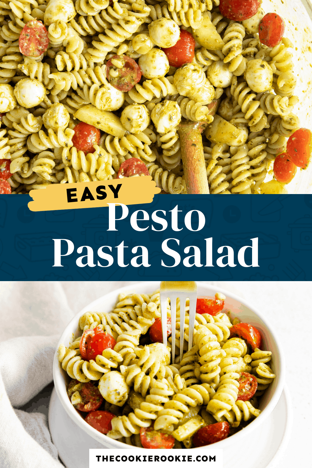 Easy Caprese Pesto Pasta Salad - The Cookie Rookie®