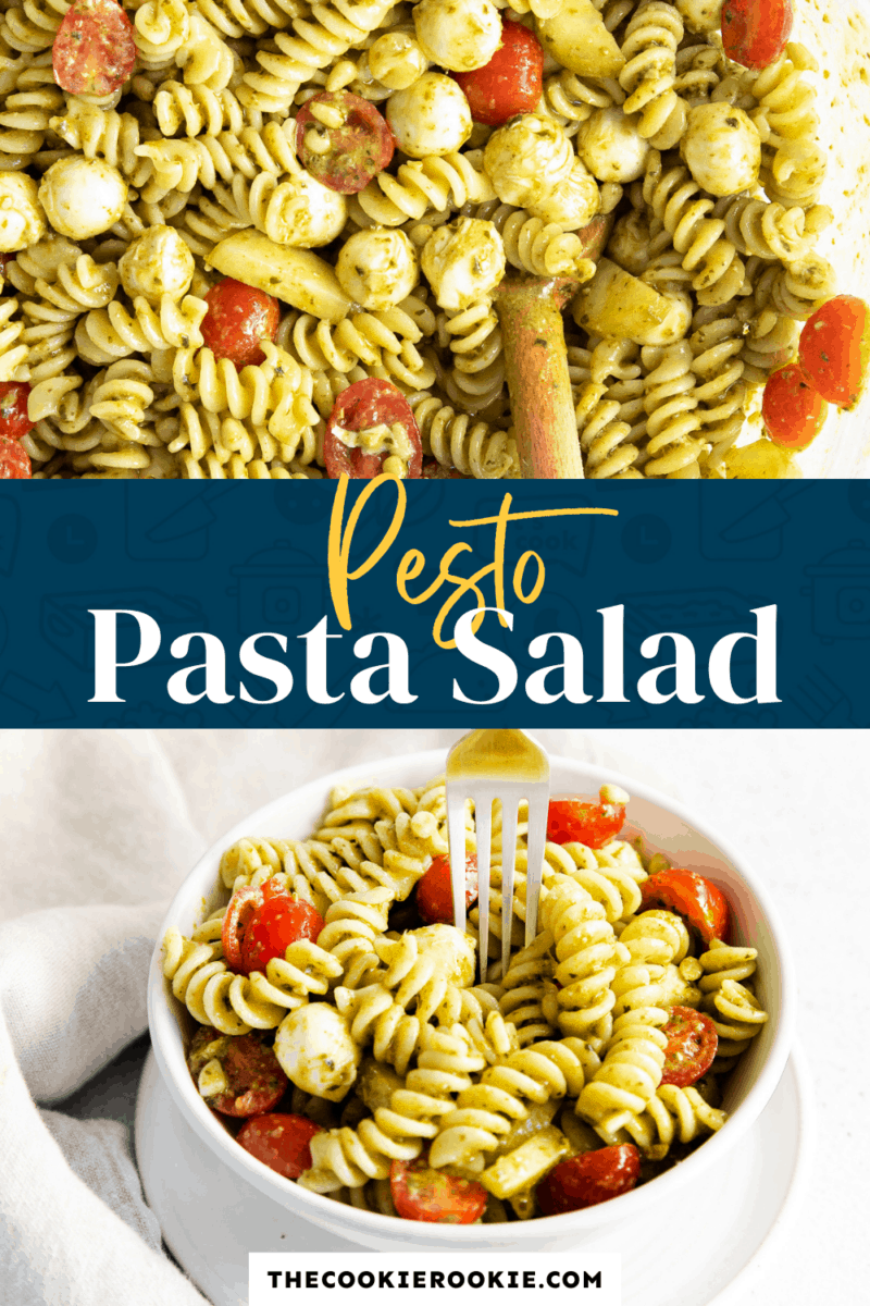 pesto pasta salad pinterest collage