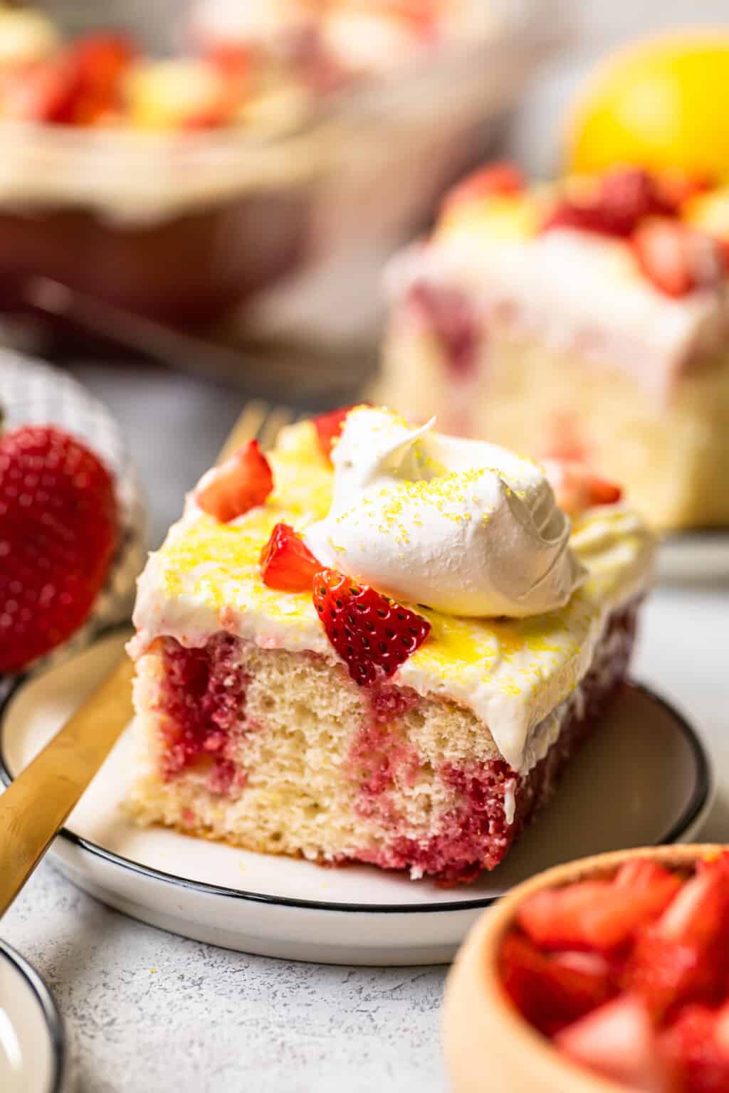 Strawberry Lemonade Poke Cake Recipe - The Cookie Rookie®