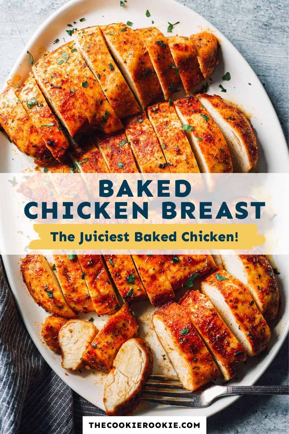 Seasoned Chicken Breast Recipe (Oven Baked) - The Cookie Rookie®