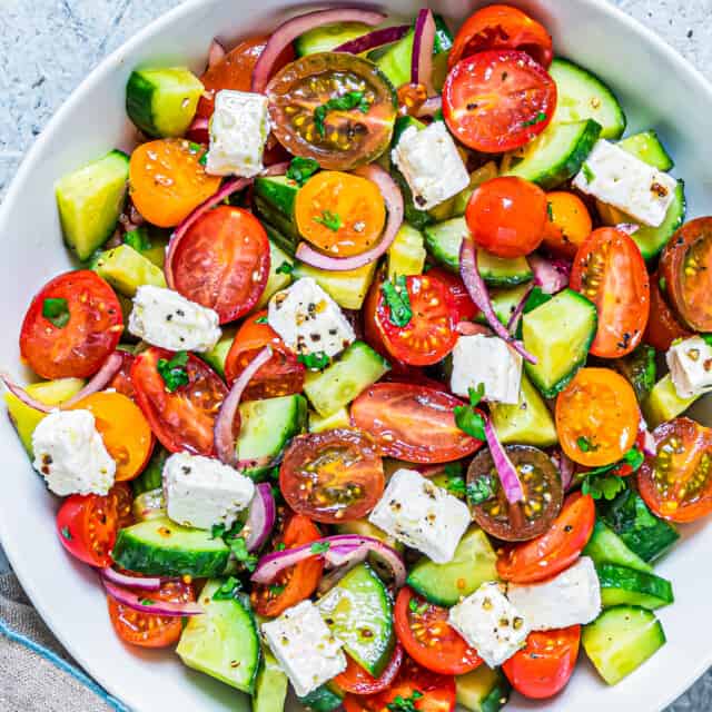 Cucumber Tomato Salad - The Cookie Rookie®