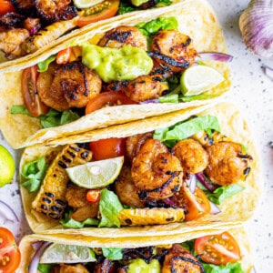 featured shrimp fajitas