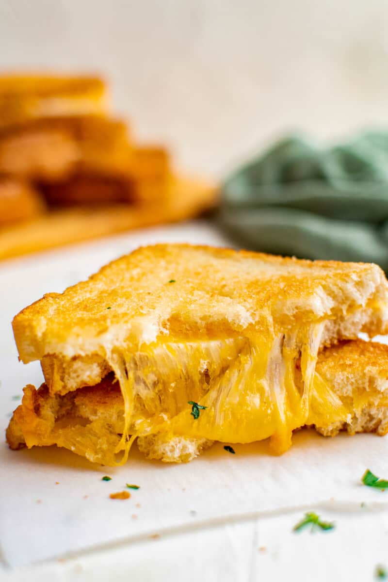 stacked air fryer grilled cheese