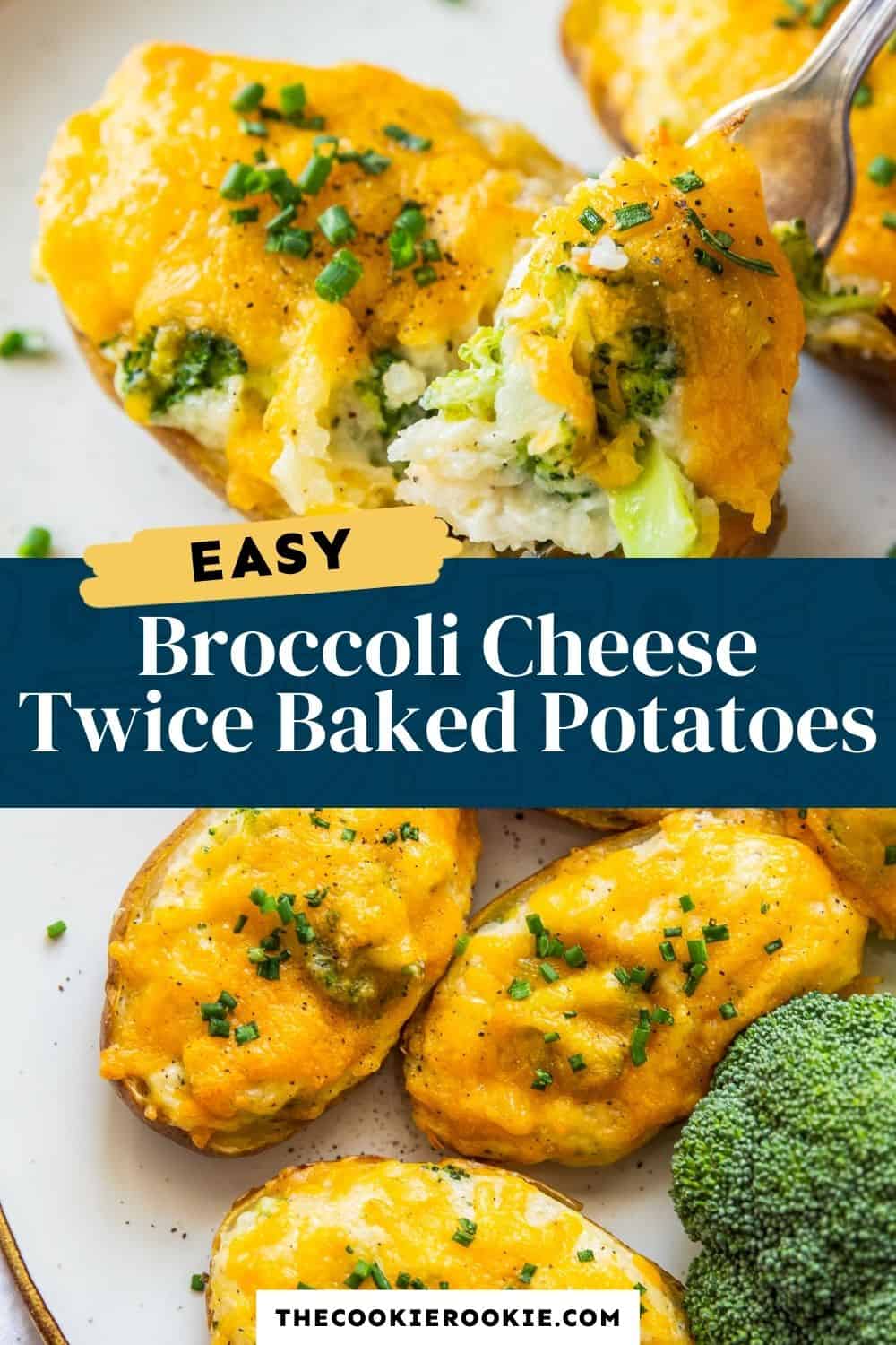 Broccoli Cheese Twice Baked Potatoes Recipe - The Cookie Rookie®