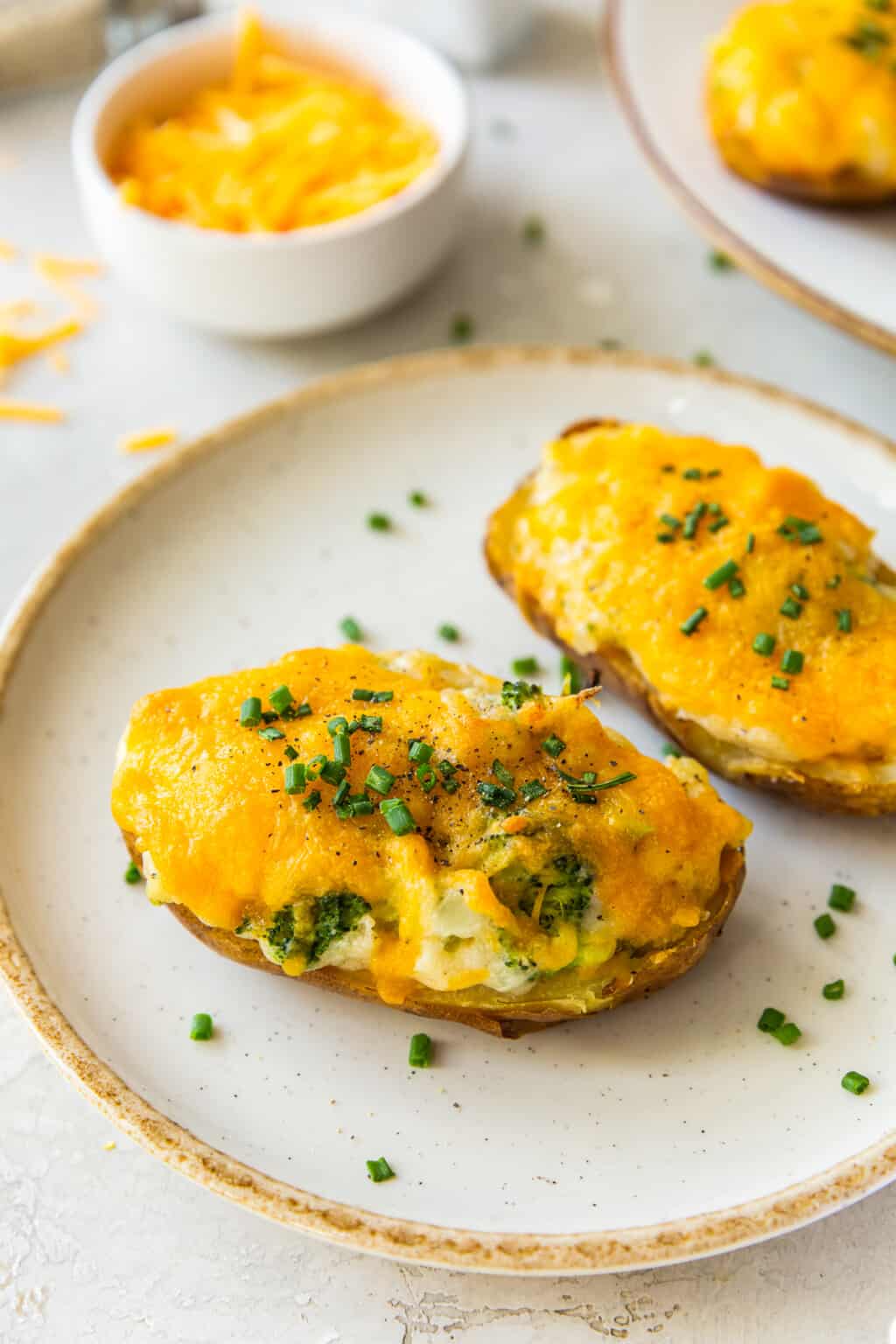 Broccoli Cheese Twice Baked Potatoes Recipe - The Cookie Rookie®