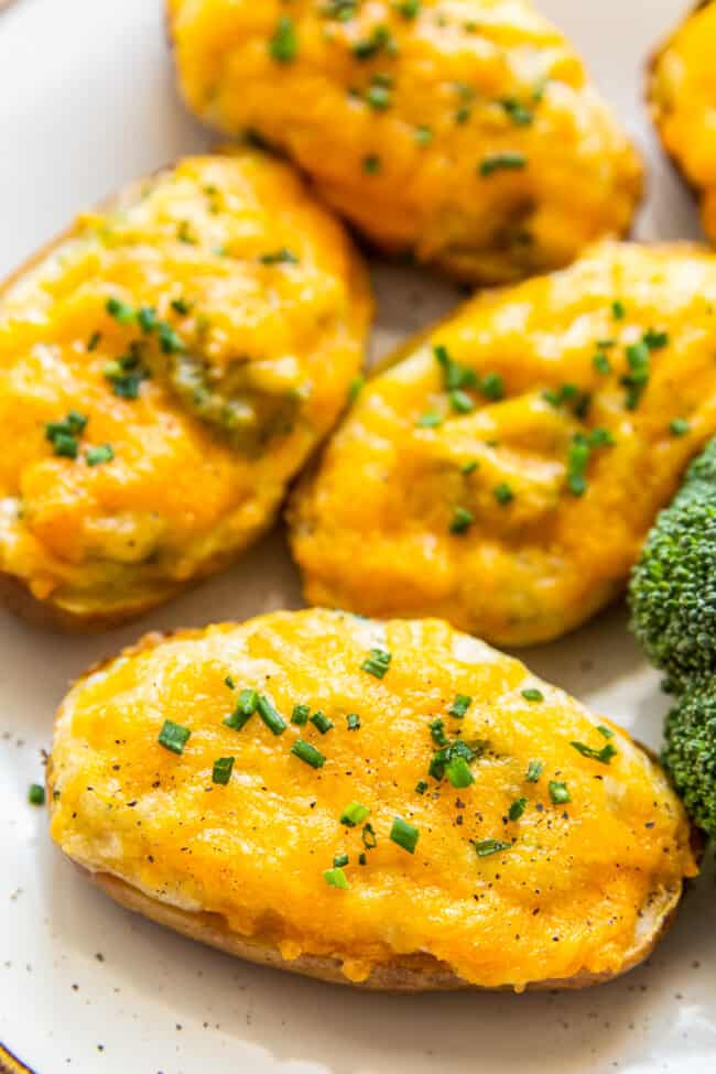 Broccoli Cheese Twice Baked Potatoes Recipe - The Cookie Rookie®