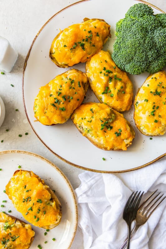 Broccoli Cheese Twice Baked Potatoes Recipe - The Cookie Rookie®