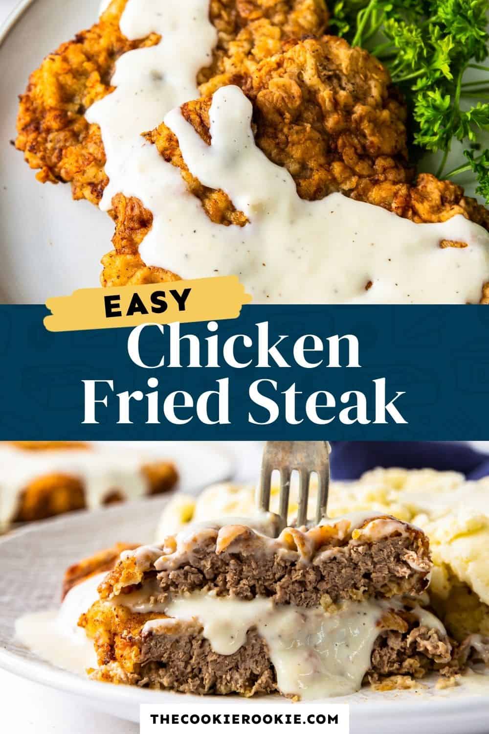 Chicken Fried Steak with Gravy Recipe - The Cookie Rookie®