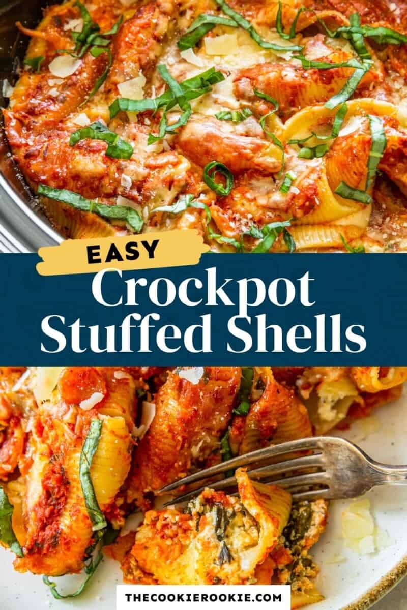 Crockpot Stuffed Shells Recipe - The Cookie Rookie®