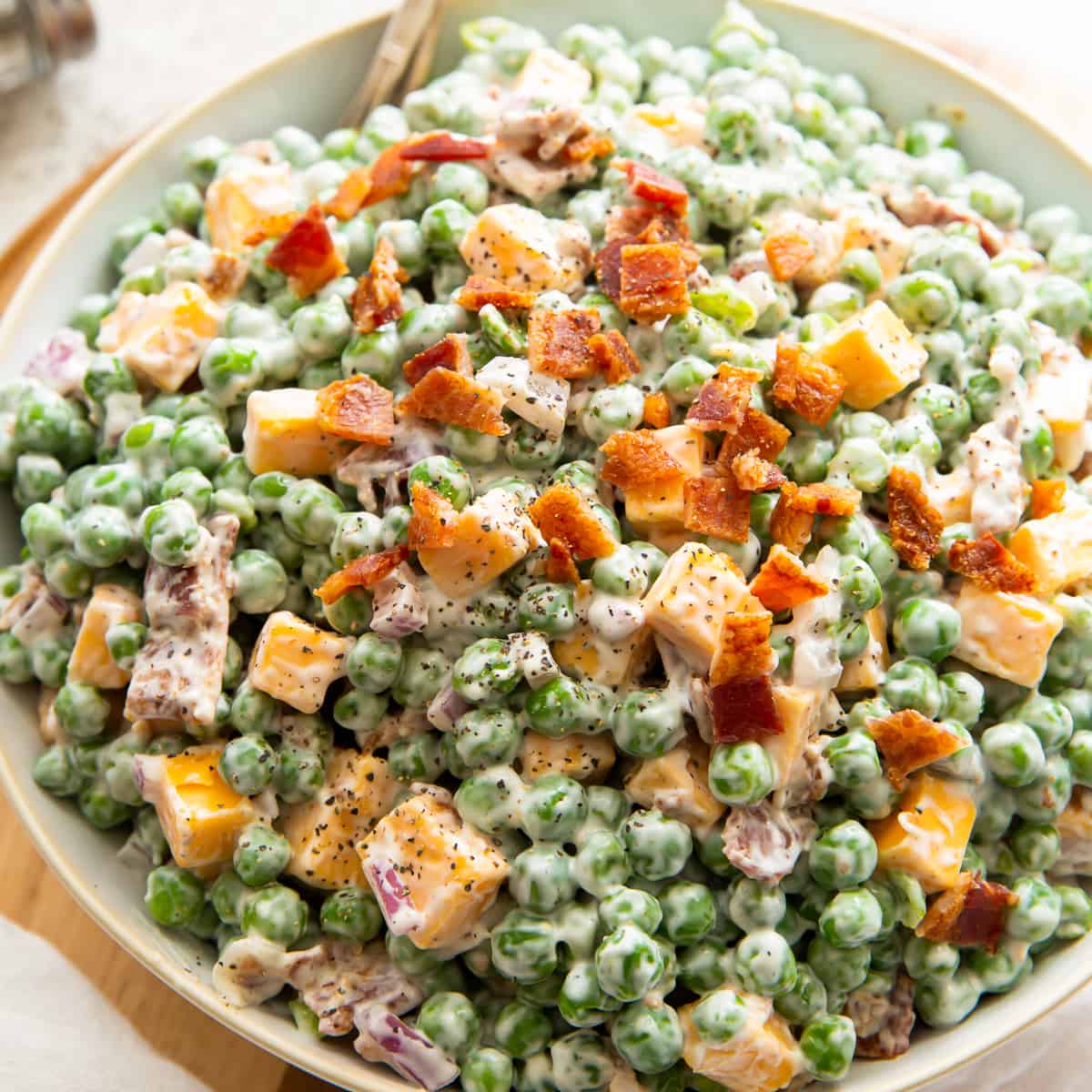 Creamy Pea Salad - Love Bakes Good Cakes