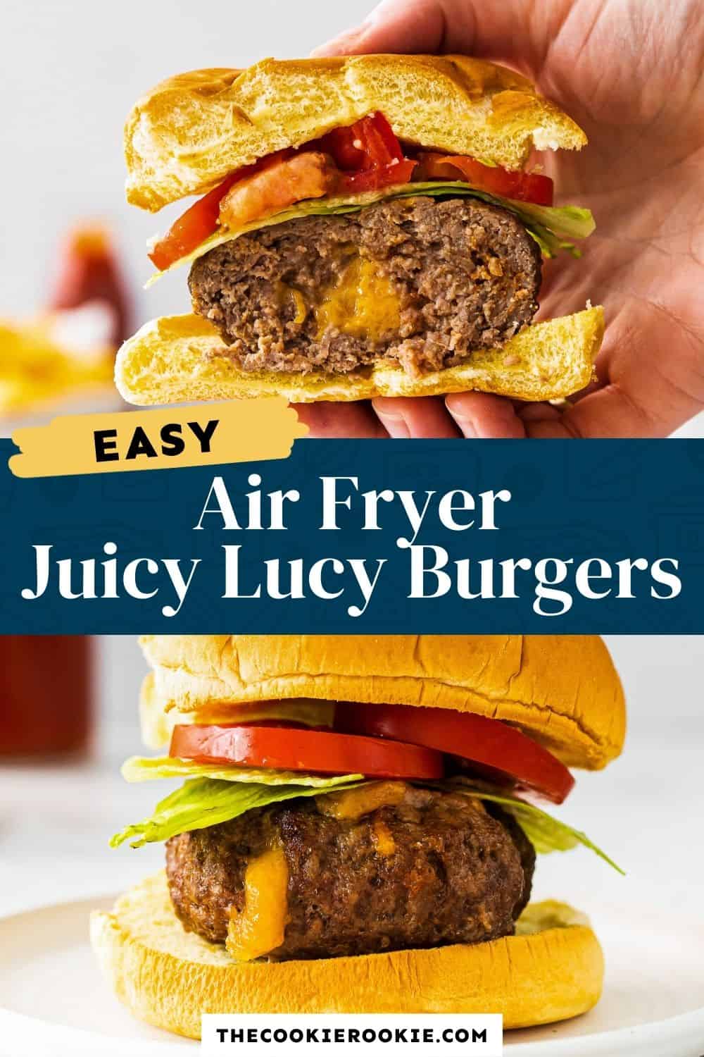Air Fryer Juicy Lucy Cheeseburgers (Cheese Stuffed) Recipe - The Cookie ...
