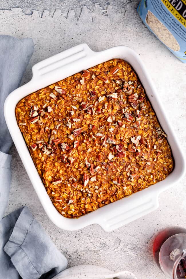 Pumpkin Pie Baked Oatmeal Recipe - The Cookie Rookie®