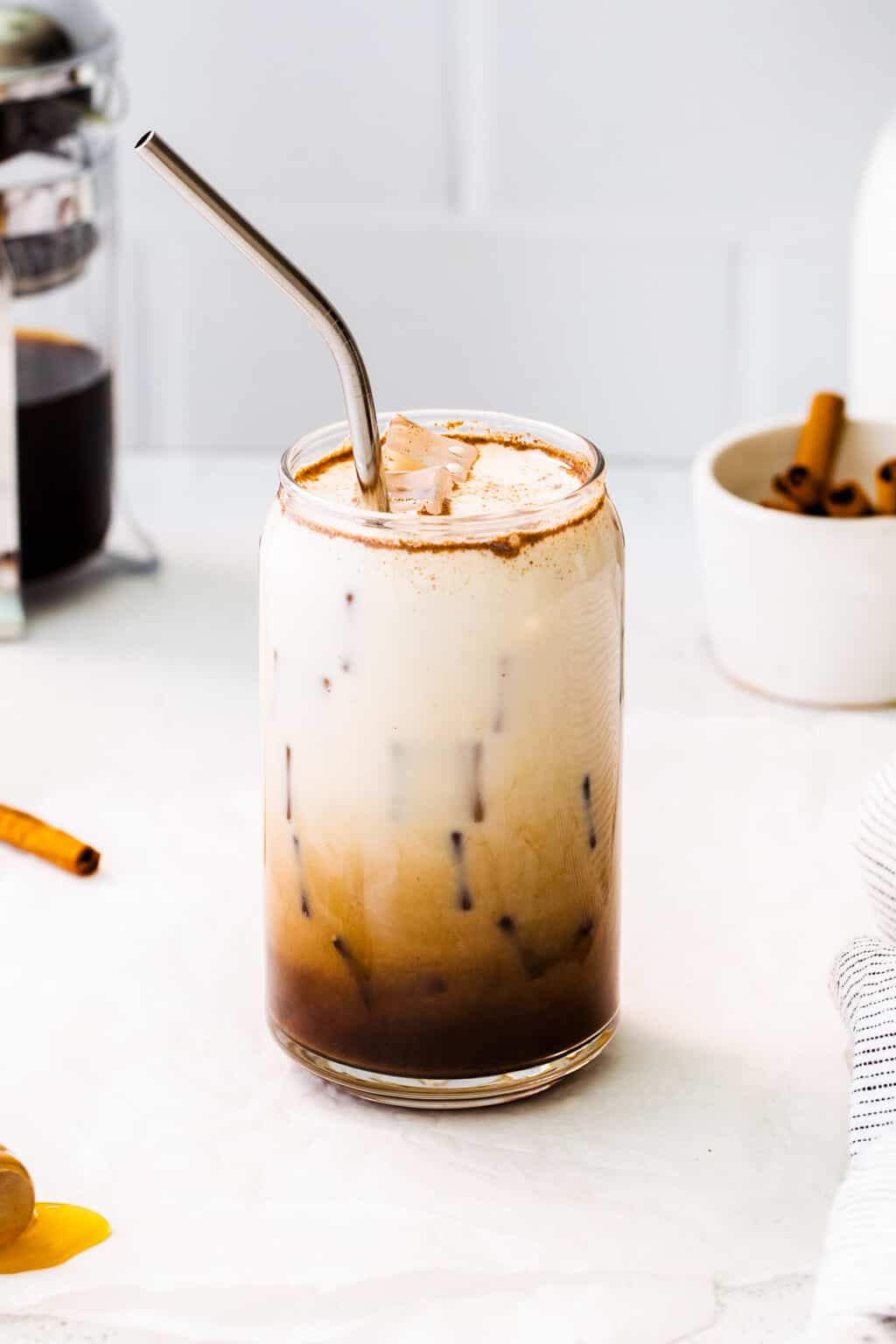 Iced Honey Cinnamon Lattes Recipe - The Cookie Rookie®