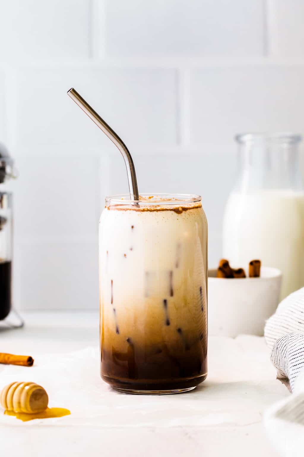 Iced Honey Cinnamon Lattes Recipe - The Cookie Rookie®