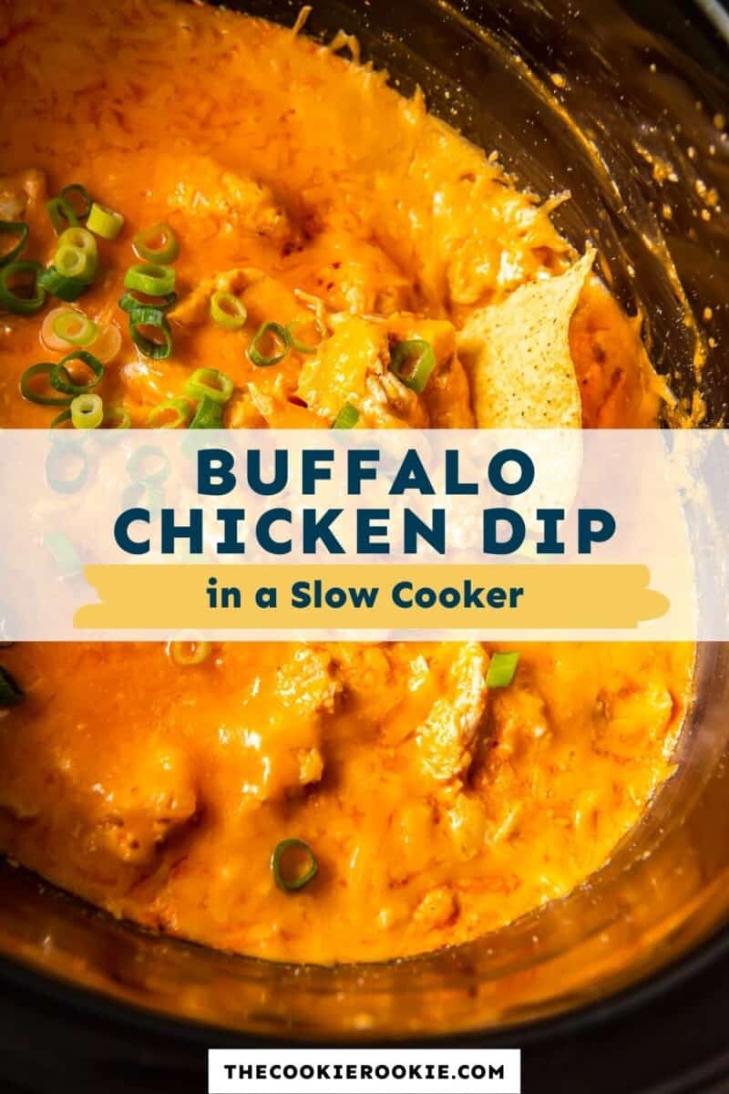 Crockpot Buffalo Chicken Dip (Easy Slow Cooker Recipe)