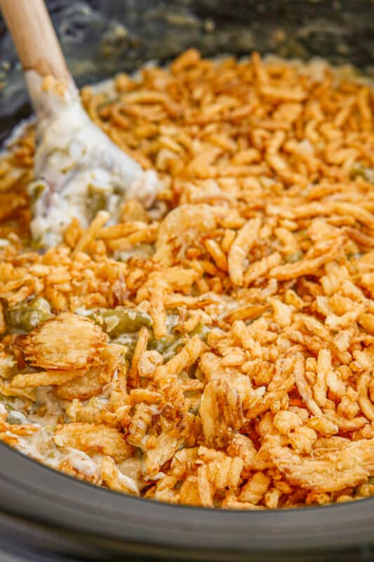 Crockpot Green Bean Casserole - The Cookie Rookie®