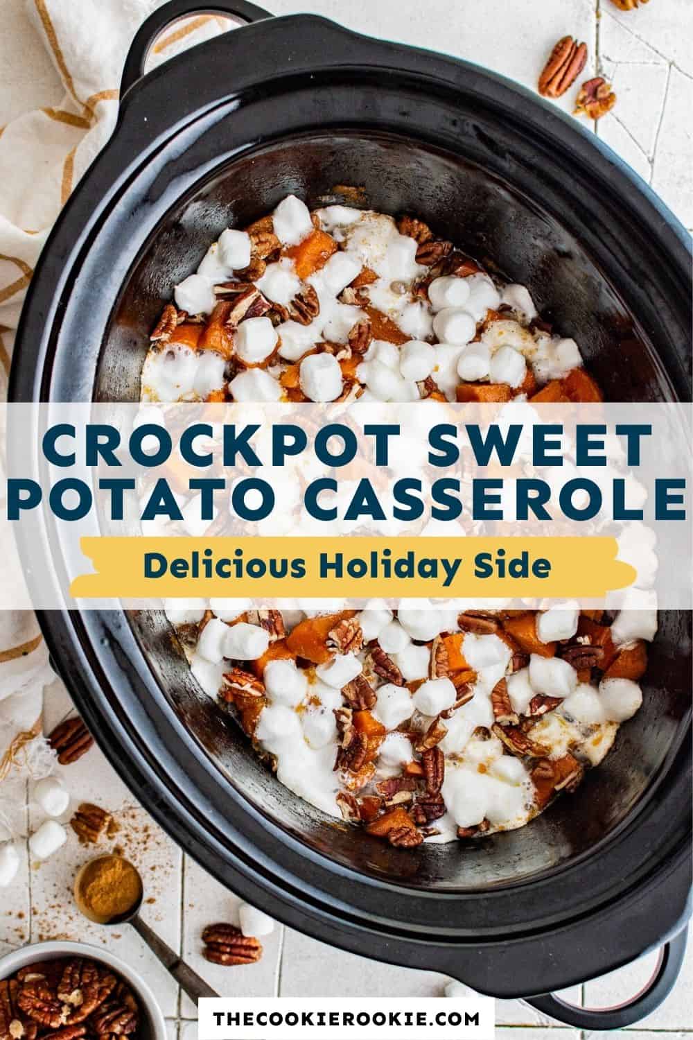 Crockpot Sweet Potato Casserole Recipe - The Cookie Rookie®