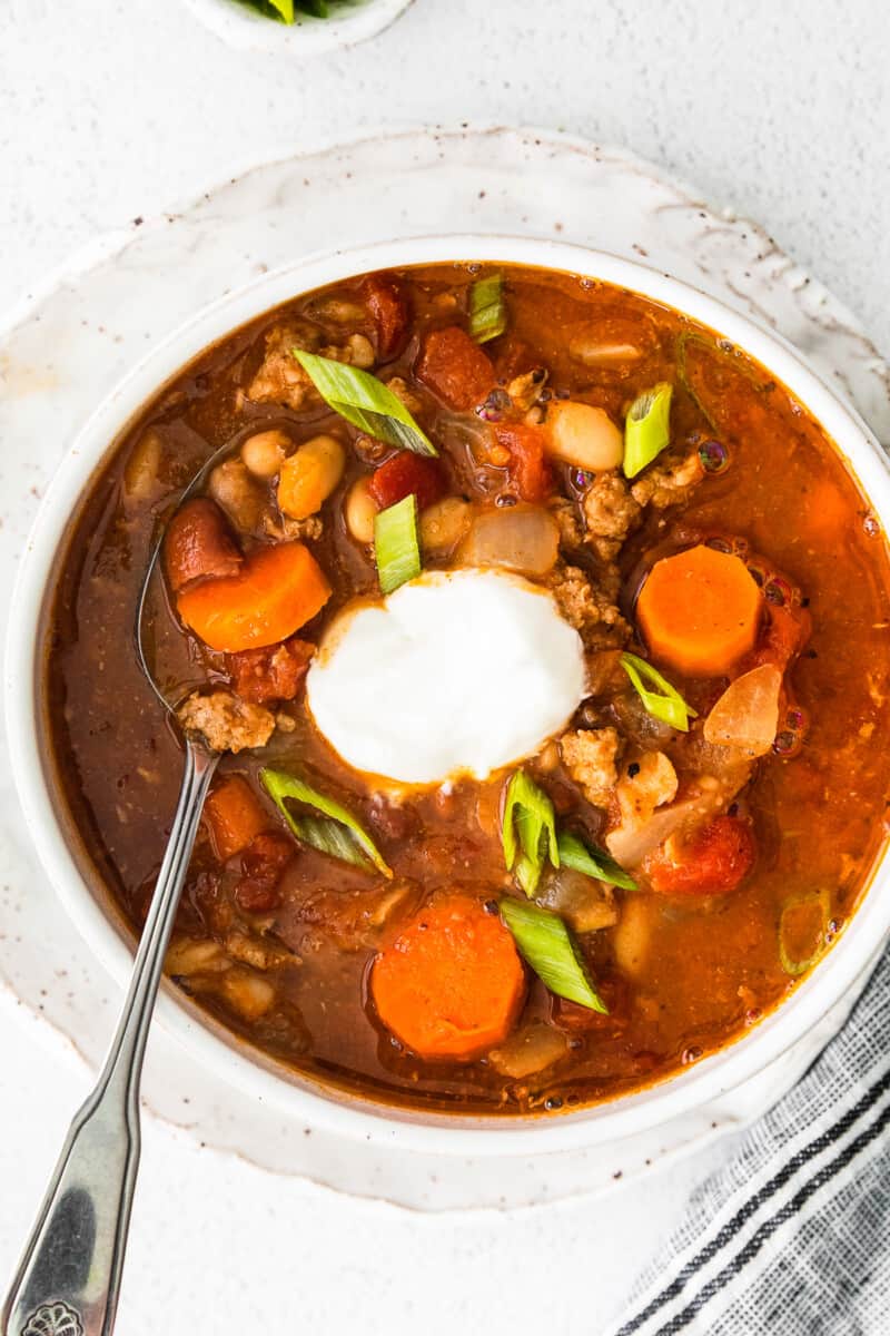 overhead instant pot turkey chili