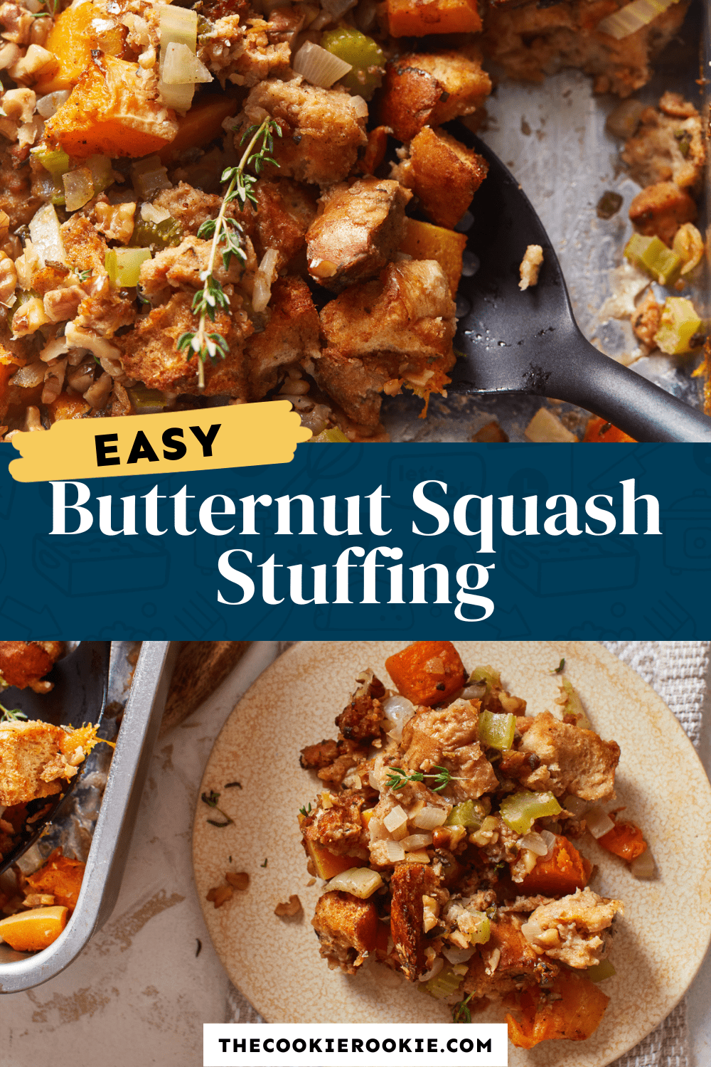 Butternut Squash Stuffing Recipe - The Cookie Rookie®