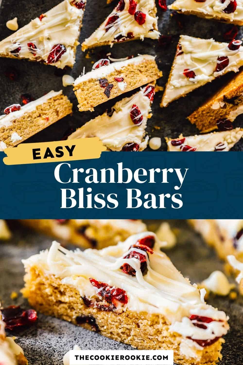 Cranberry Bliss Bars Recipe - The Cookie Rookie®