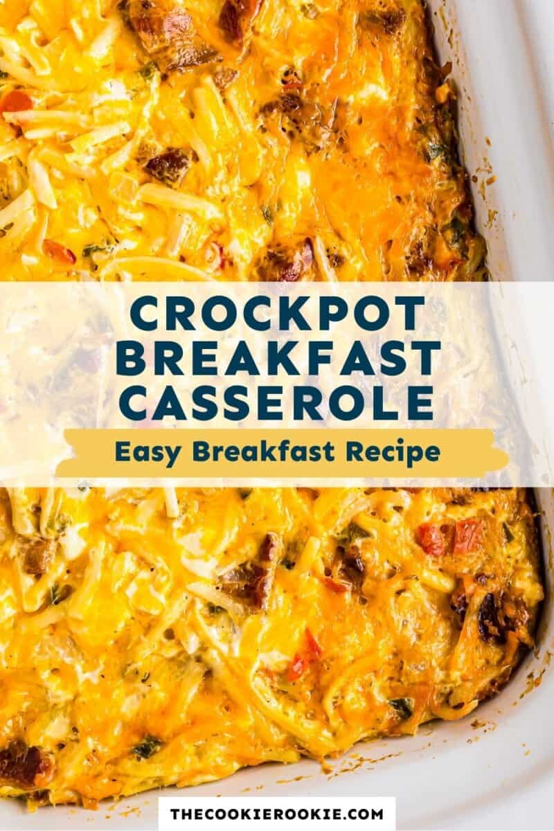 Crockpot Breakfast Casserole Recipe - The Cookie Rookie®