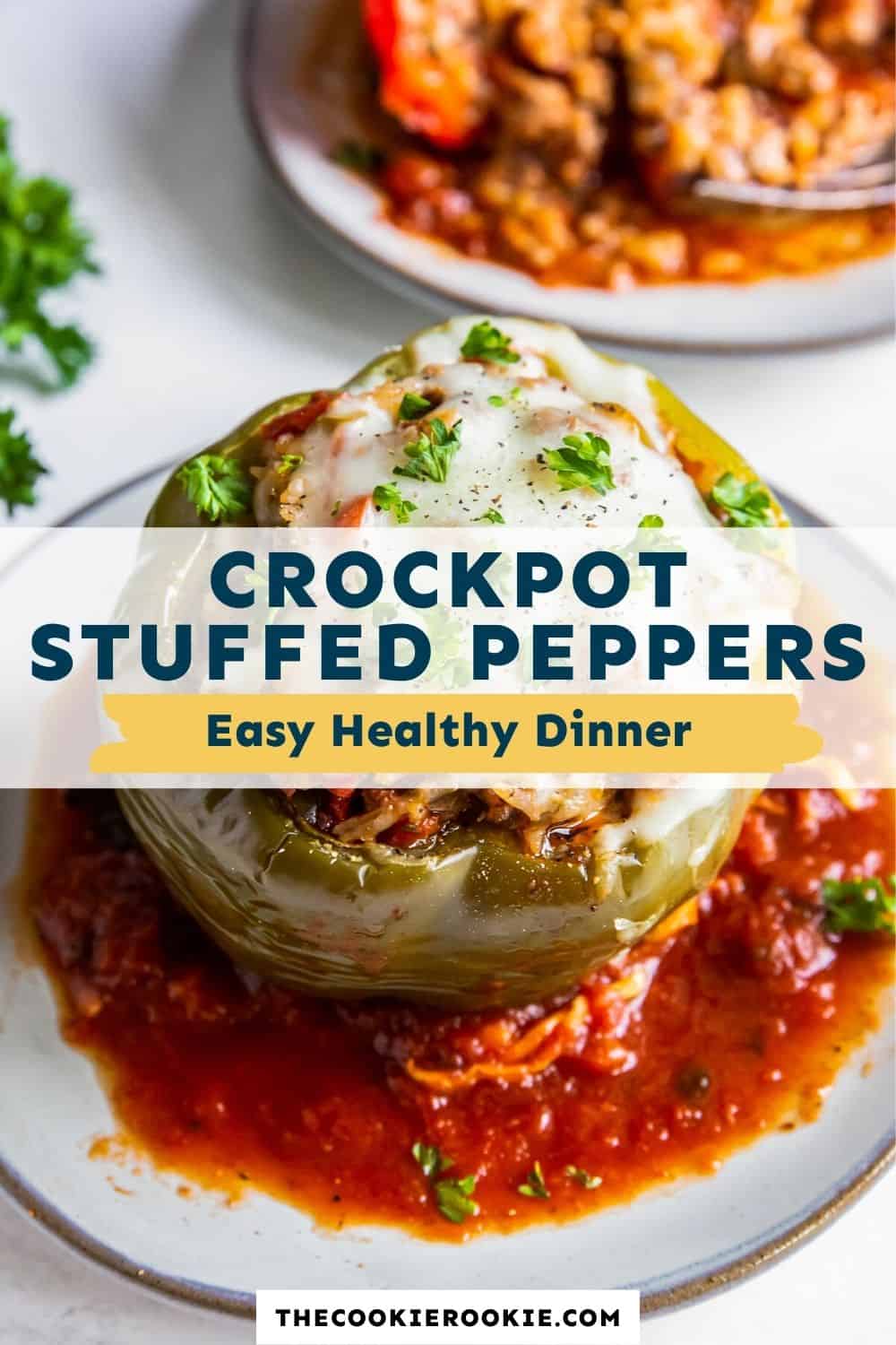Crockpot Stuffed Peppers Recipe - The Cookie Rookie®