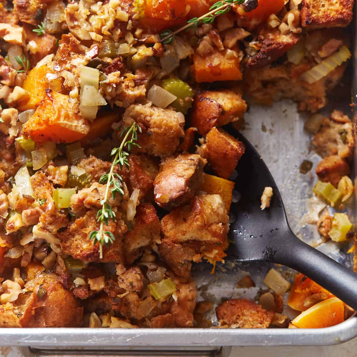 Butternut Squash Slow Cooker Stuffing