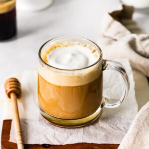 featured honey almond milk flat white