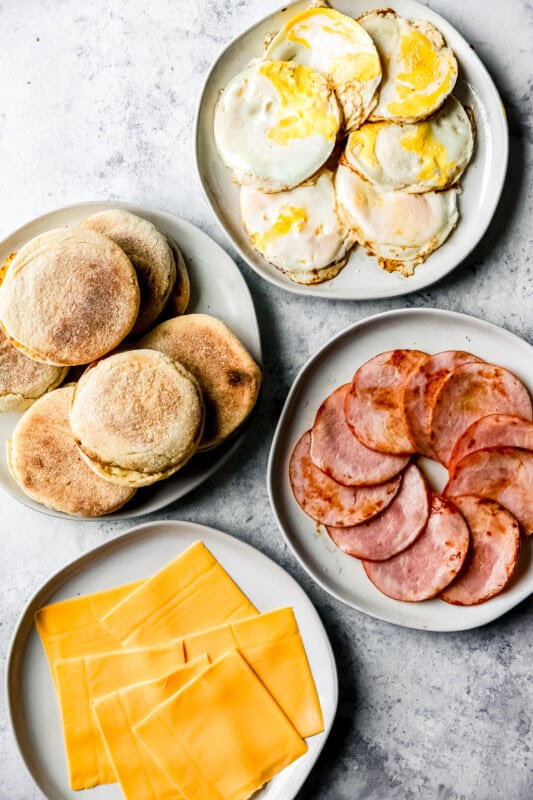 ingredients for homemade egg mcmuffins