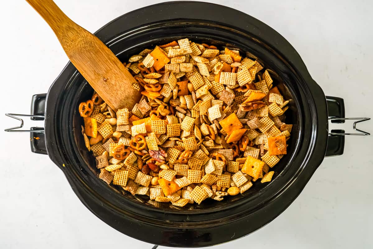 Slow Cooker Chex Mix Recipe - Plain Chicken