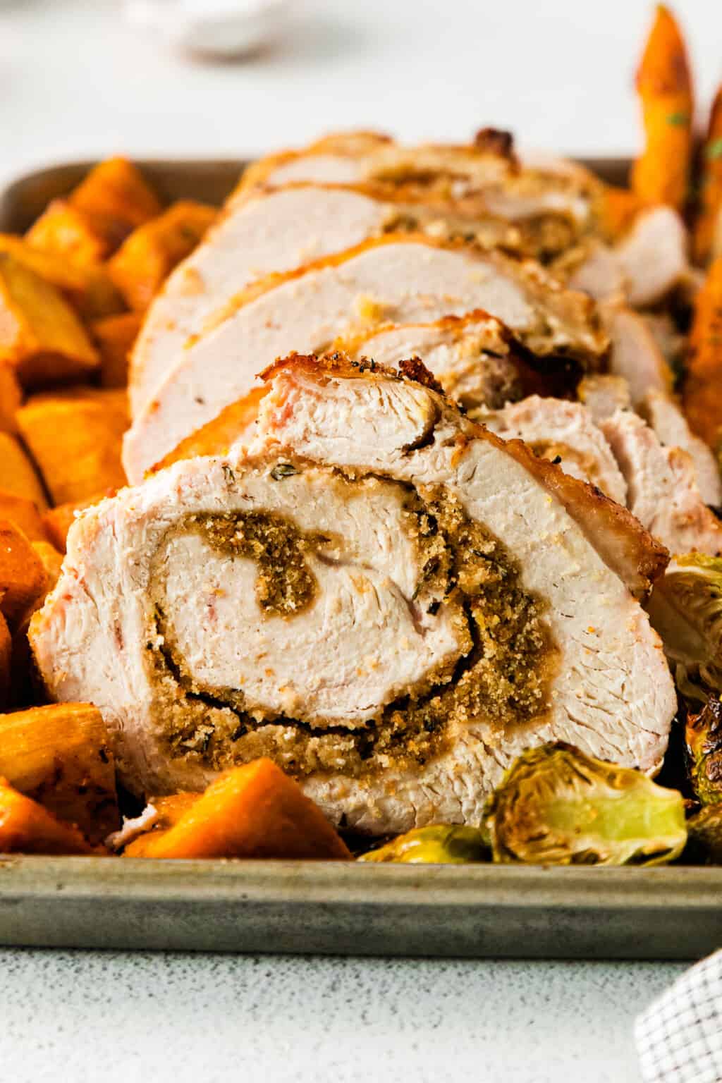 Sheet Pan Thanksgiving Dinner with Turkey Roulade - The Cookie Rookie®