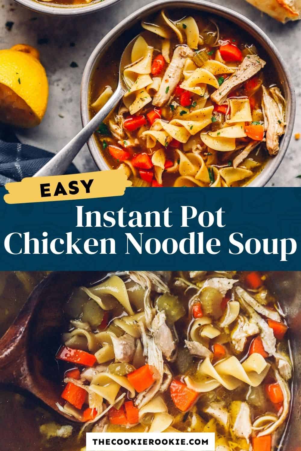 Instant Pot Chicken Noodle Soup Recipe - The Cookie Rookie®