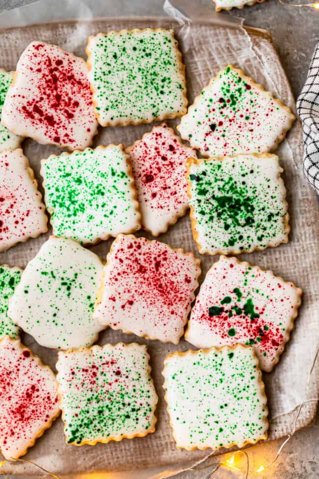 Splatter Paint Christmas Cookies Recipe - The Cookie Rookie®