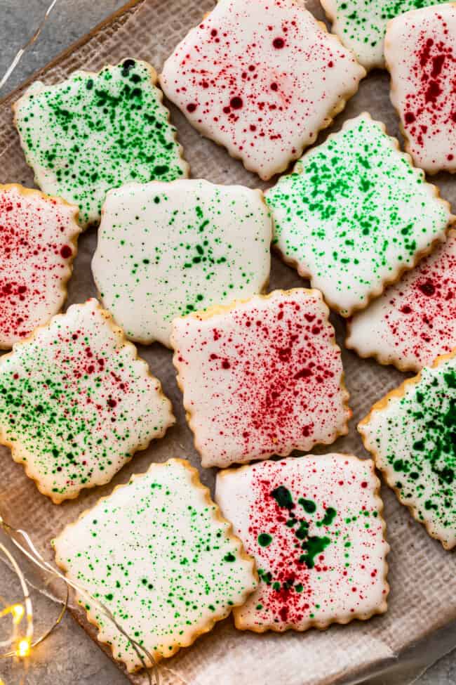 Splatter Paint Christmas Cookies Recipe - The Cookie Rookie®